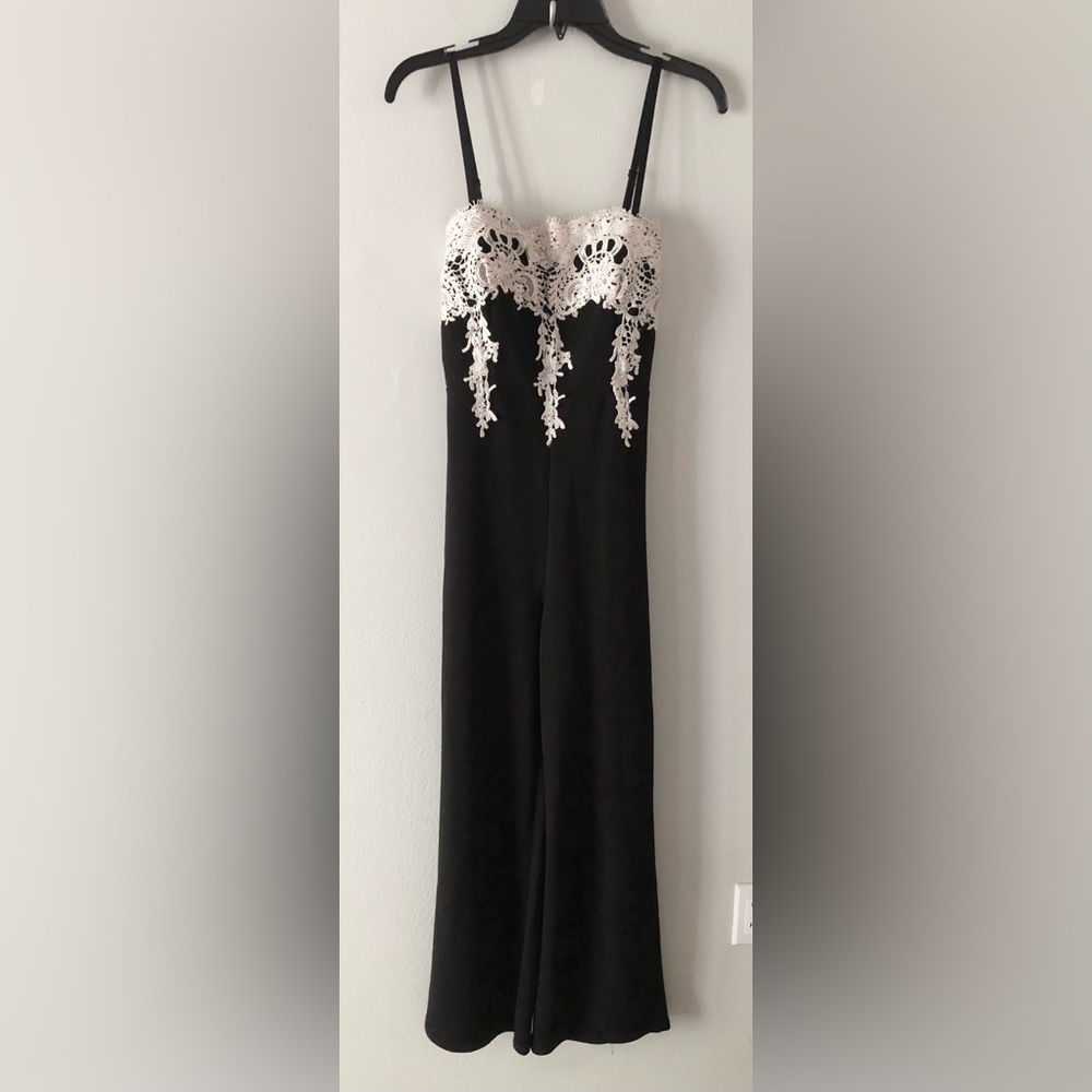 Haute Monde Black Lace Jumpsuit